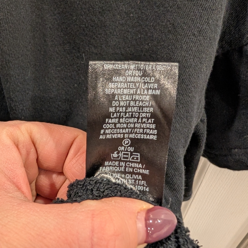 Alice + Olivia Joline Ruffle Sleeve Sweatshirt Tee - Picture 8 of 8
